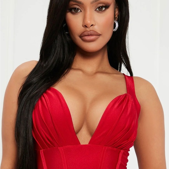 Red Sleeveless straps Maxi Dress Size XL New - Picture 9 of 13